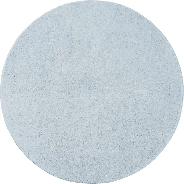 Mia´s Teppiche Mia’s Teppiche Taos – superzacht kortflor vloerkleed met antislip rug, wasbaar, blauw, 200 cm rond
