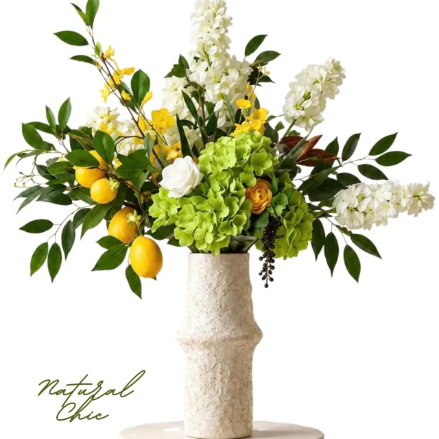 Mijn Bloem Zijden Boeket - ± 80 cm - Kunstbloemen - Nepbloemen - Valentijn & Moederdag Cadeau Groen