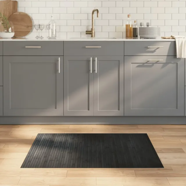 vidaXL Vloerkleed rechthoekig 70x100 cm bamboe grijs, foto 2