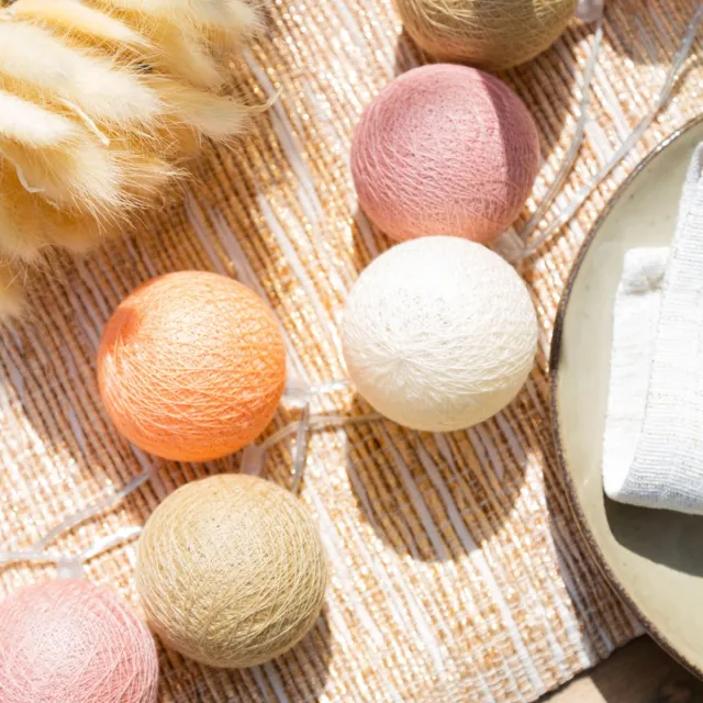 Cotton Ball Lights LED lichtslinger voor buiten - STARTERSET - verlengbaar - 20 lampjes - Dulce