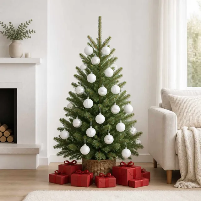 vidaXL Kerstballen set 75 st Wit 6 cm Polystyreen