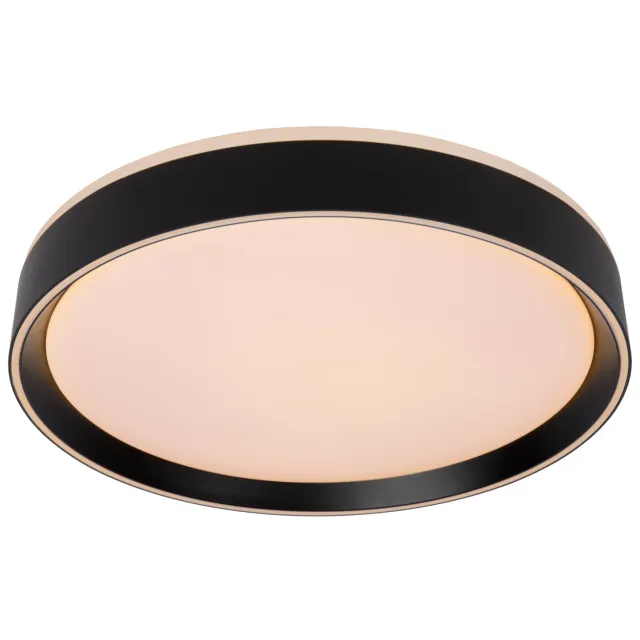 Lucide NURIA - Plafonnière - Ø 40 cm - LED Dimb. - 1x24W 2700K - 3 StepDim - Zw zwart