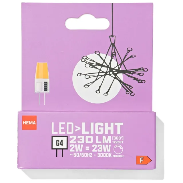 HEMA Led licht clear G4 2W 230lm dim