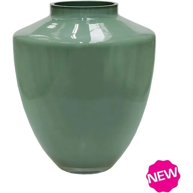 Vase The World Vaas Tugela S | Pastel Green - Pastel Groen | Mond Geblazen Glas | Ø24,5 x H29 cm
