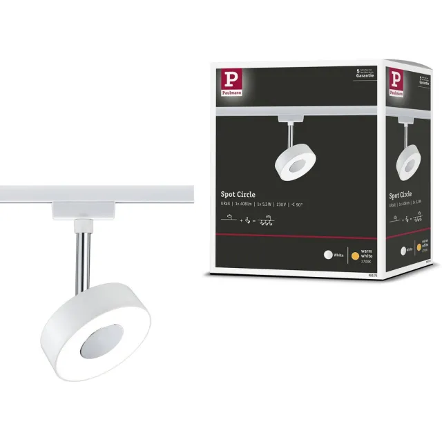 Paulmann URail Railspot Circle 250lm 5,3W 2700K 230V Wit