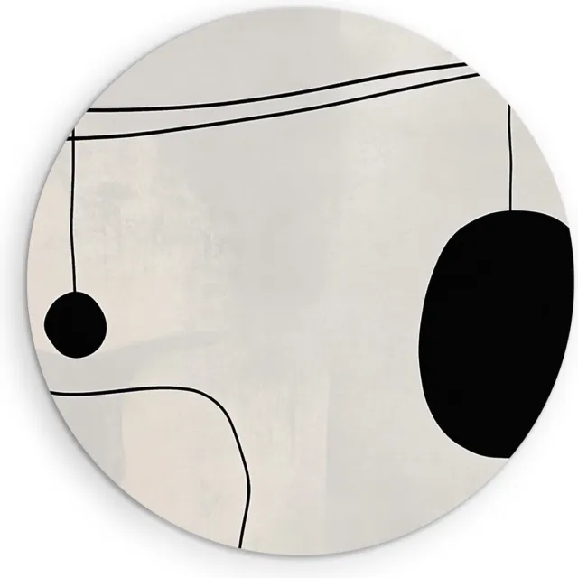 Saammp Forex Muurcirkel - Vormen - Minimalistisch - Abstract - Ø 90 - Wandcirkel - Wanddecoratie Cirkel - Muurdecoratie Woonkamer - Slaapkamer decoratie - Rond Schilderij