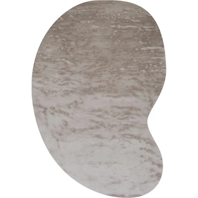 Veer Carpets Vloerkleed Morbido Nature 23 - Organisch 160 x 230 cm - Extra Hoogpolig Fluffy Vloerkleed in Scandinavische / Hotel Chique Stijl Taupe