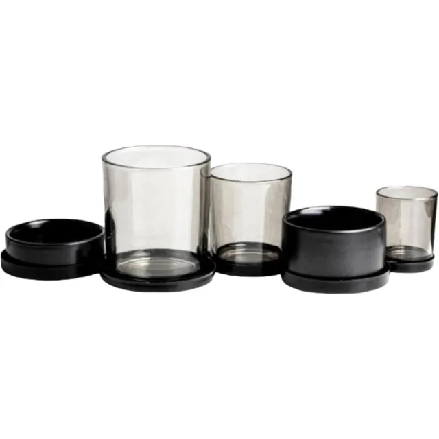Gusta Serveerset - Kandelaar - Tapas - Kaars - 35x12x10cm Zwart