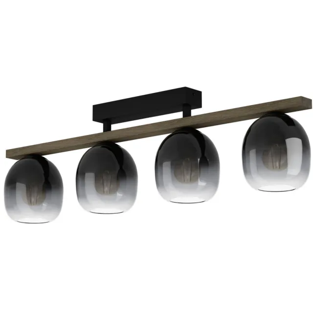 EGLO Filago Plafondlamp - E27 - 88 cm - Zwart|Bruin Zwart;Bruin;Zwart;Grijs;Transparant;