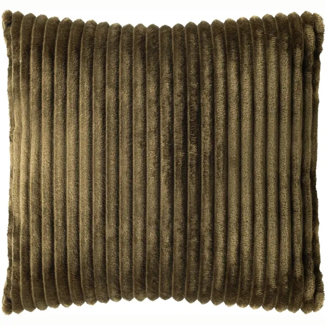 Dutch Decor MART - sierkussen 45x45 cm - zacht ribfluweel - gerecycled - Military Olive - groen - Inclusief binnenkussen - Luxe kussens voor woonkamer & bank Olijfgroen