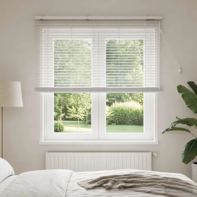 vidaXL Venetiaanse jaloezie Wit 140 x 160 cm 35 mm