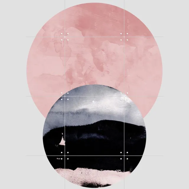 IXXI Minimalism 31, Mareike Böhmer - 60 x 80 cm - Grote wanddecoratie en posters - Grafisch Ontwerp, Minimalisme, Abstract, Geometrische Kunst Pastel kleuren / Roze