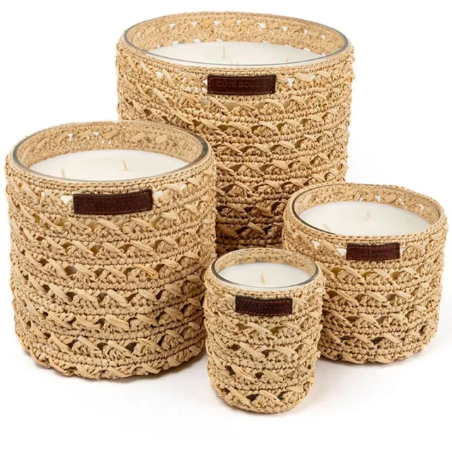 Côté Bougie Raphia Zina geurkaars Oriental - Medium Naturel
