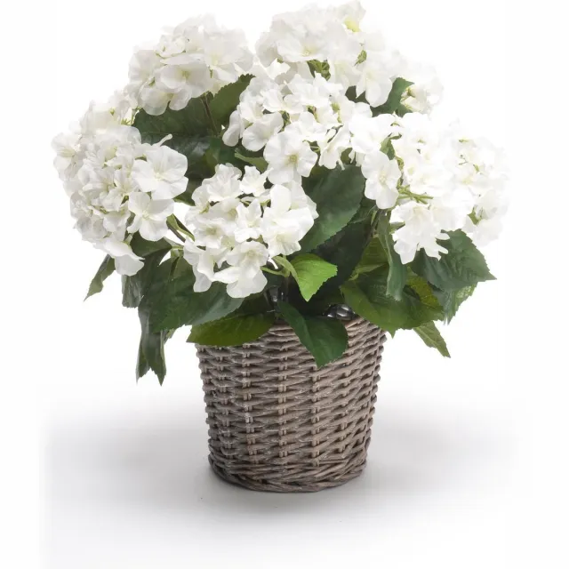 Emerald Kunstplant Hortensia 45cm wit in pot - Kunstplant voor binnen