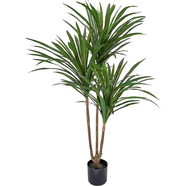Kunstpalm Kunst Drakenbloed Dracena | 130cm - Namaak drakenbloed - Kunstplanten voor binnen - Kunstplant drakenbloed donkergroen
