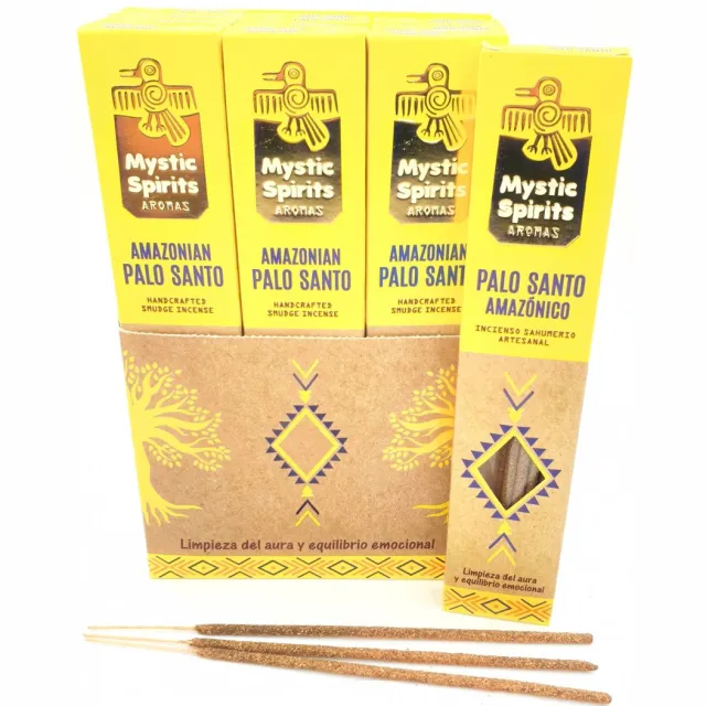 NewAge NL Amazonian Palo Santo wierook - Mystic Spirits Aromas (12 pakjes) geel, beige