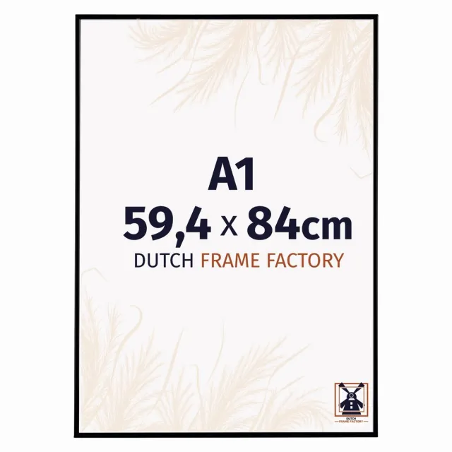 Dutch Frame Factory Fotolijst A1 59,4x84 cm - Kunststof - Zwart Mat - Easy