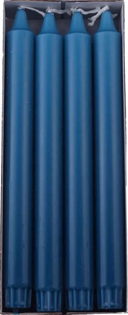 Diana Dinerkaarsen - Turqoise - 100% stearine - 8 stuks - tafelkaars - per 2 verpakkingen Turqouise