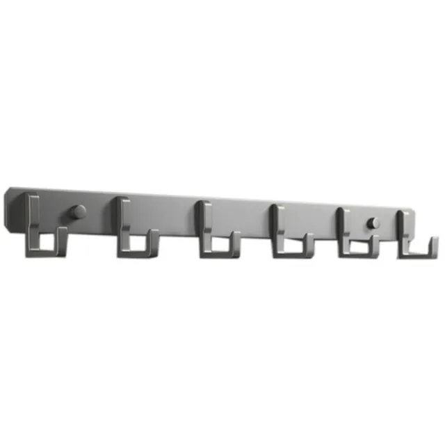 non merk Kapstok RVS 6 - haaks - 39 cm - Mat Zwart - Wandkapstok - Hangende Design Muurkapstok - Handdoekrek
