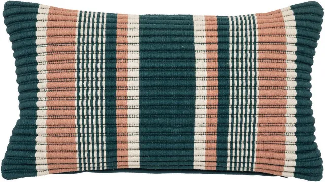 Atmosphera Créateur d'intérieur® Decoratief gestreept sierkussen COLLECTIONEUR, 30 x 50 cm Bleu foncé