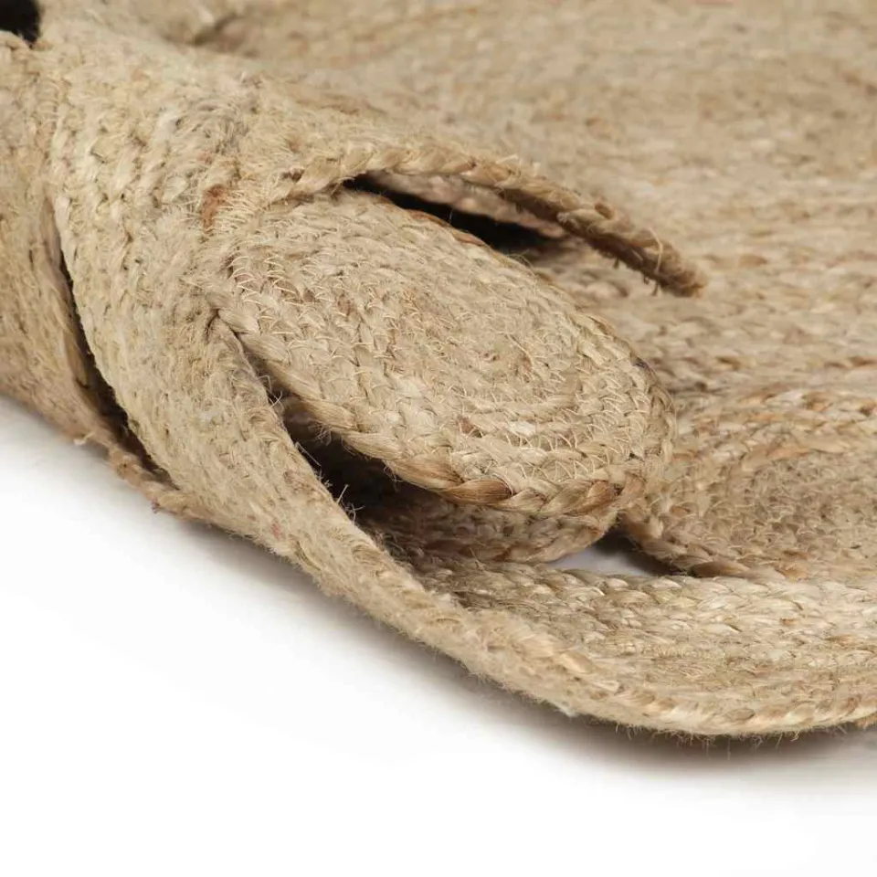 vidaXL Vloerkleed handgemaakt 90 cm gevlochten jute bruin, foto 2