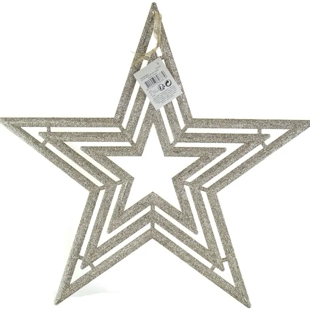 Kaemingk BV Kaemingk Kerstster 3-laags Champagnekleurig Ø39cm Kunststof