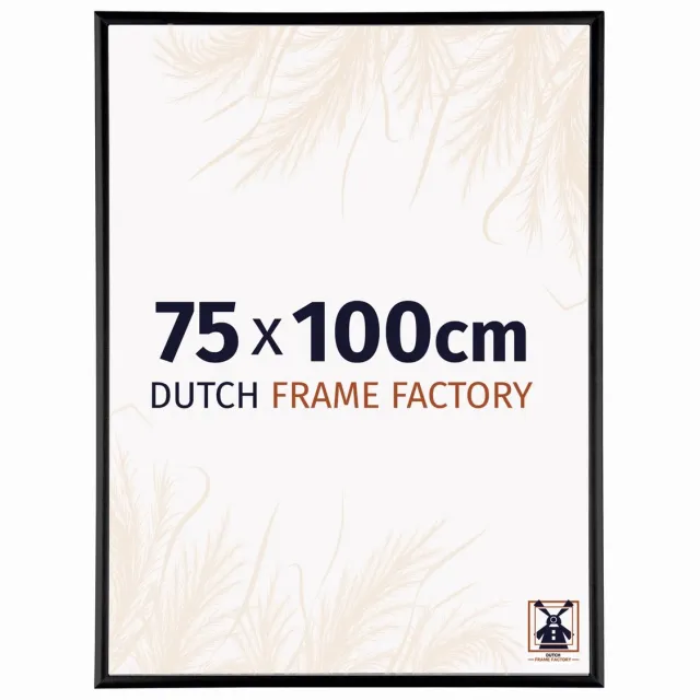 Dutch Frame Factory Fotolijst 70x100 cm - Aluminium - Zwart Hoogglans - Kampen