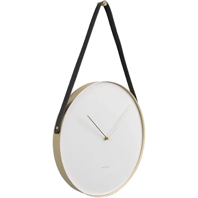Karlsson Wandklok Belt - Metaal Wit - Ø34cm - Scandinavisch