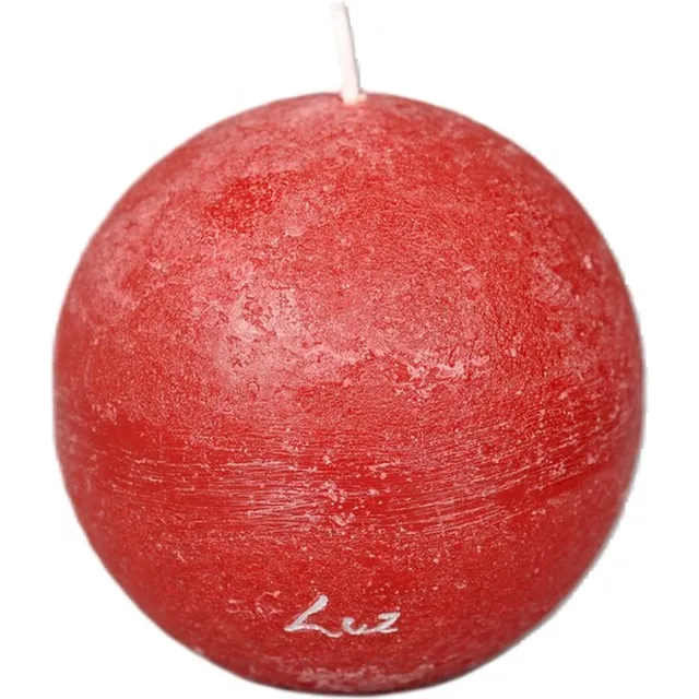Rasteli Luz Your Senses Kaars- Bolkaars Rood-Antikrood D 10 cm