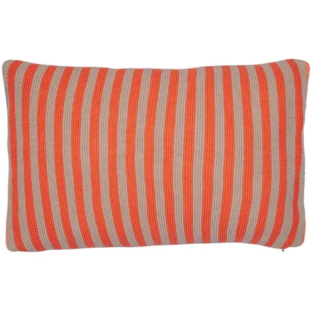 BOG Gestreepte Kussenhoes - Oranje - 40x60 cm - Decoratief Sierkussen Voor Bank En Slaapkamer