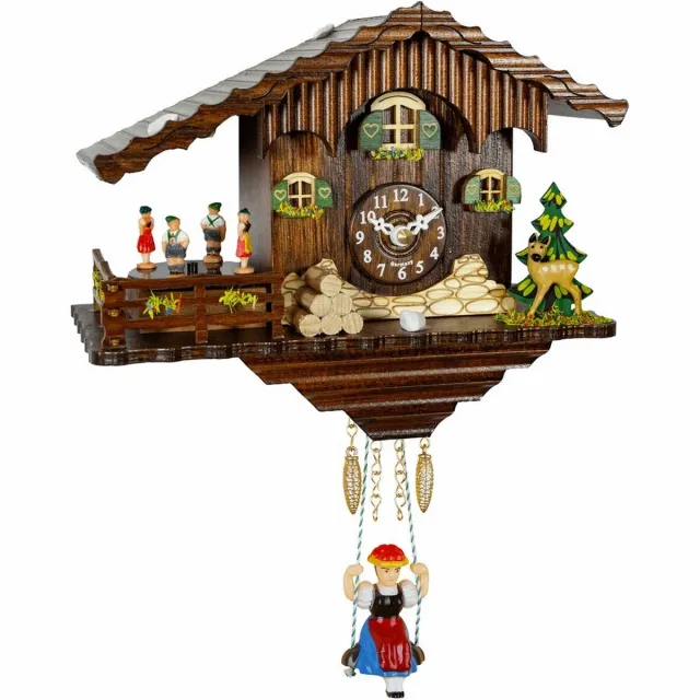 Trenkle 265_SQ - Wandklok - kwarts - Miniatur-Uhr bruin