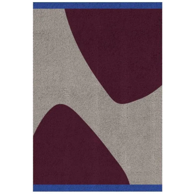 Mette Ditmer rechthoekige grafische deurmat 80x50 cm - donkerrood