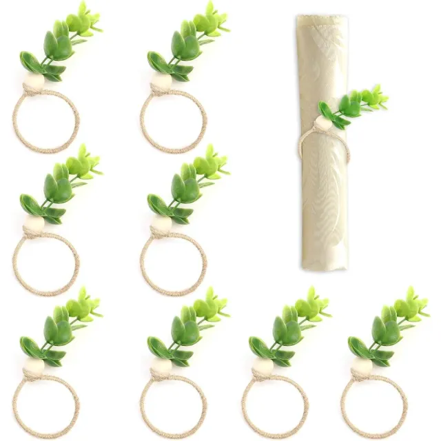 By Shayne ByShane - Servetringen hout 8 stuks voor bruiloft Kerst Pasen - Boerderij boho tafeldecoratie Any