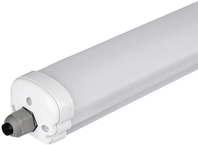 V-TAC LED diffuser licht vochtbestendig licht garage licht hal licht plafondlamp, wit kunststof, waterstraal-beschermd, 18W 2160lm 4000K neutraal wit, L 60 cm