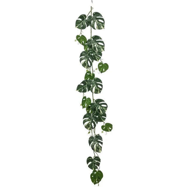 Gasper kunstplant mini monstera rank groen en creme 135 cm