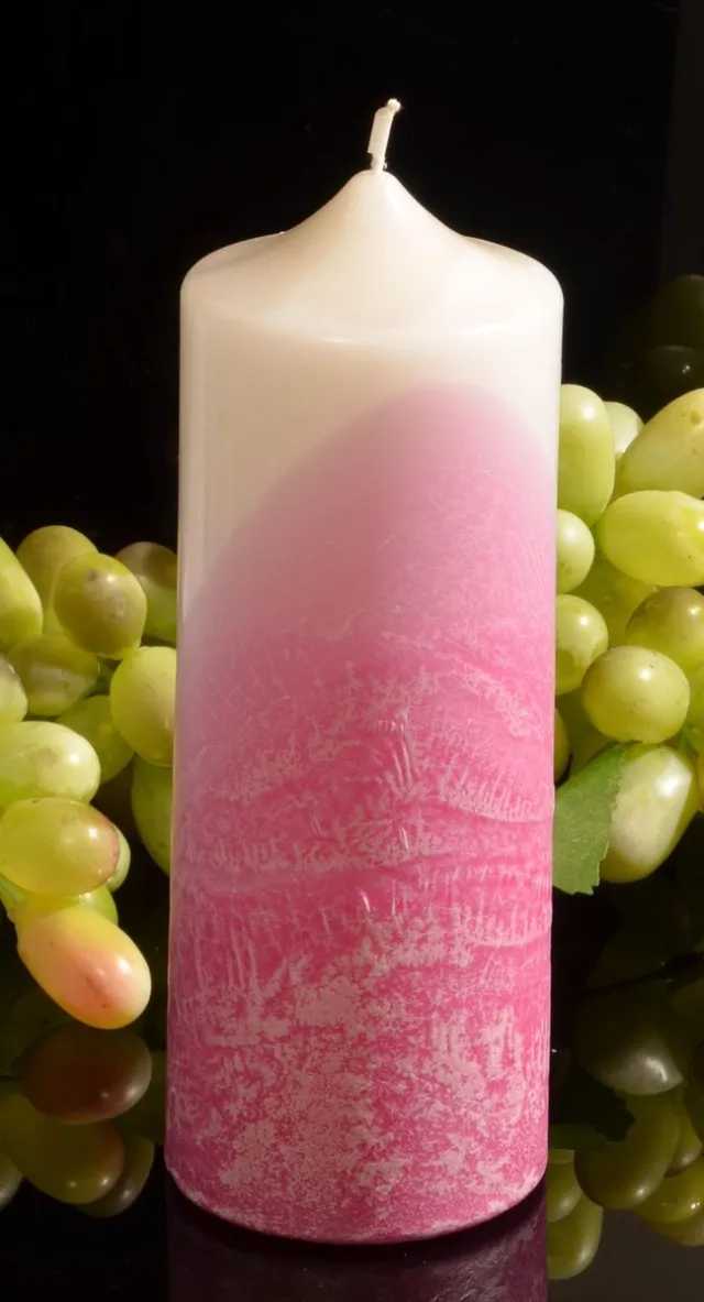 MilaNNE Candles by Milanne Ecxlusieve Klok kaars XXL - Roze/Wit - 19 cm - BEKIJK VIDEO
