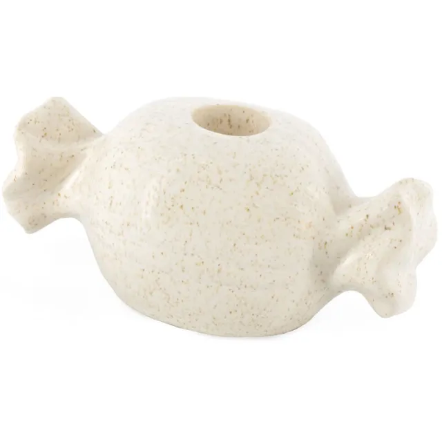 Homebound Kaarsenstandaard Aardewerk snoepje beige