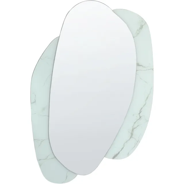 Beliani PANNES - Wandspiegel - Wit - 80 x 117 cm - Glas Bruin