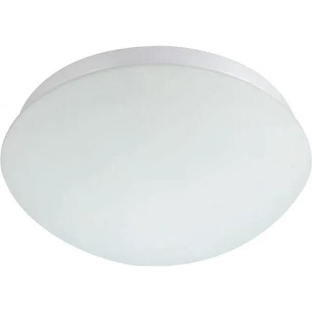 Horoz Electric LED Plafondlamp met Bewegingssensor - 360° Sensor - E27 Fitting - Opbouw - Ovaal - Mat Wit - Glas