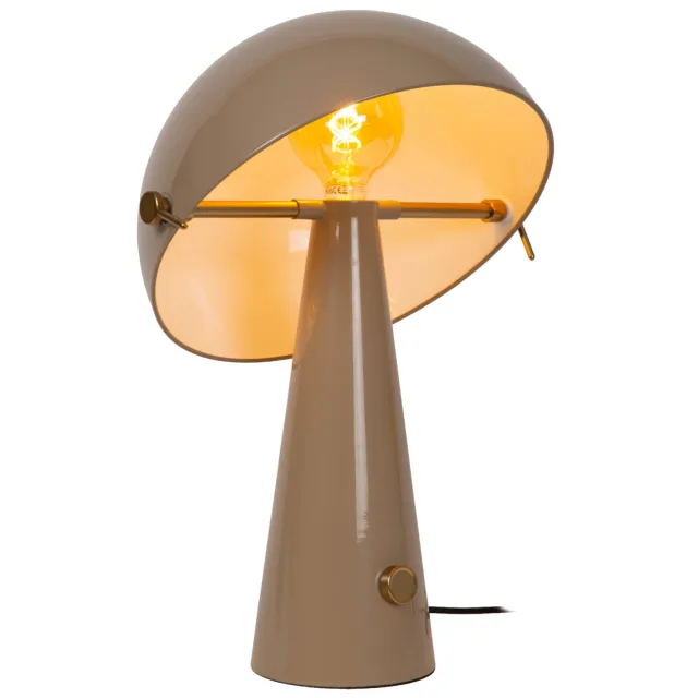 Lucide BARONE - Tafellamp - Ø 38 cm - 1xE27 - Taupe | Vibes