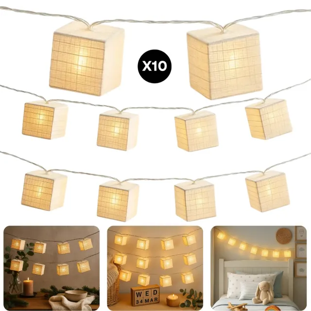 Cheqo Lichtslinger Met LEDs - Decoratieve Verlichting op Batterij - Lichtslinger - Lange Levensduur Verlichting - Sfeerverlichting Binnen - Woonkamer Decoratie - Slaapkamer Verlichting - Kantoor Sfeerlicht