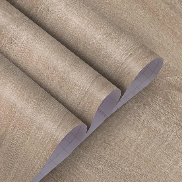 Provento Zelfklevende Meubelfolie Grijs Eiken Houtnerf 40 cm x 9 m - Waterdicht - DIY Muur- en Werkblad Sticker