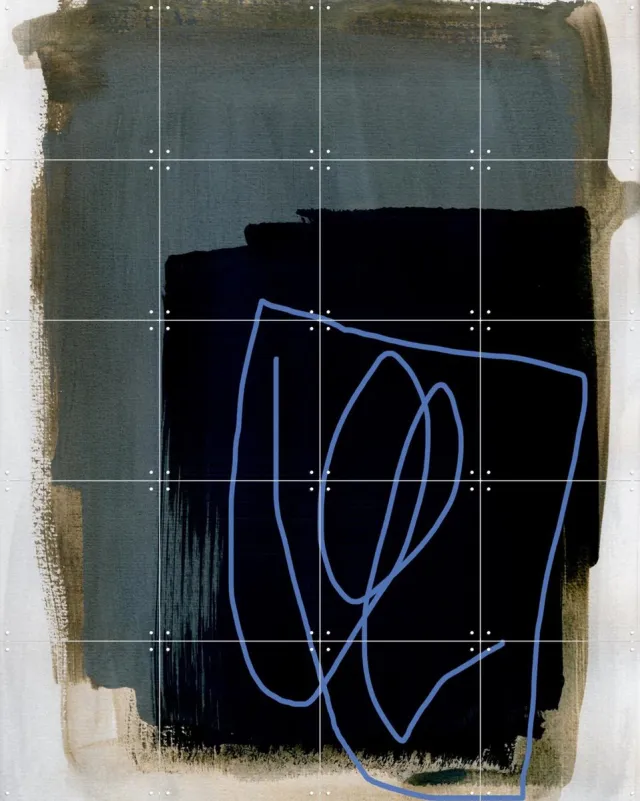 IXXI Abstract Brush Strokes 162, Mareike Böhmer - 80 x 100 cm - Grote wanddecoratie en posters - Line art, Grafisch Ontwerp, Minimalisme, Abstract Grijs / Zwart