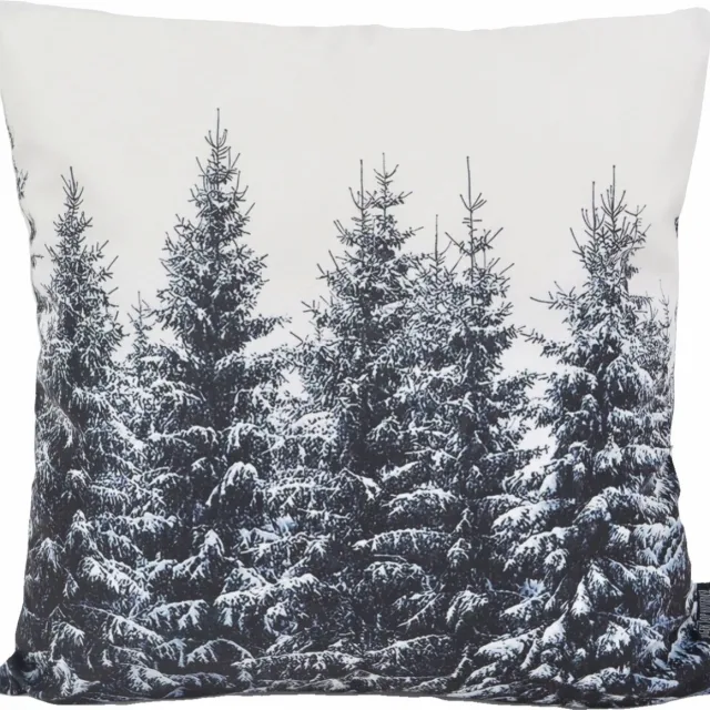 Gek op Kussens! Sierkussen Black Forest | 45 x 45 cm | Katoen/Polyester Zwart-Wit