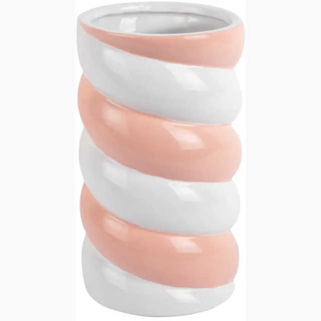 Present Time Vaas Marshmallow - Multicolor - 13.5x13.5x23cm - Keramiek - Scandinavisch - Bloemenvaas - Woondecoratie - Decoratieve vaas voor woonkamer of slaapkamer