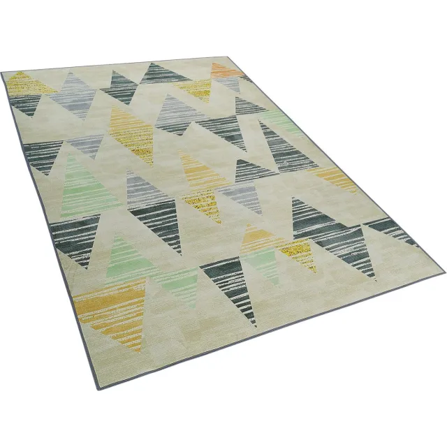 Beliani YAYLA - Laagpolig vloerkleed - Lichtgrijs - 140 x 200 cm - Polyester