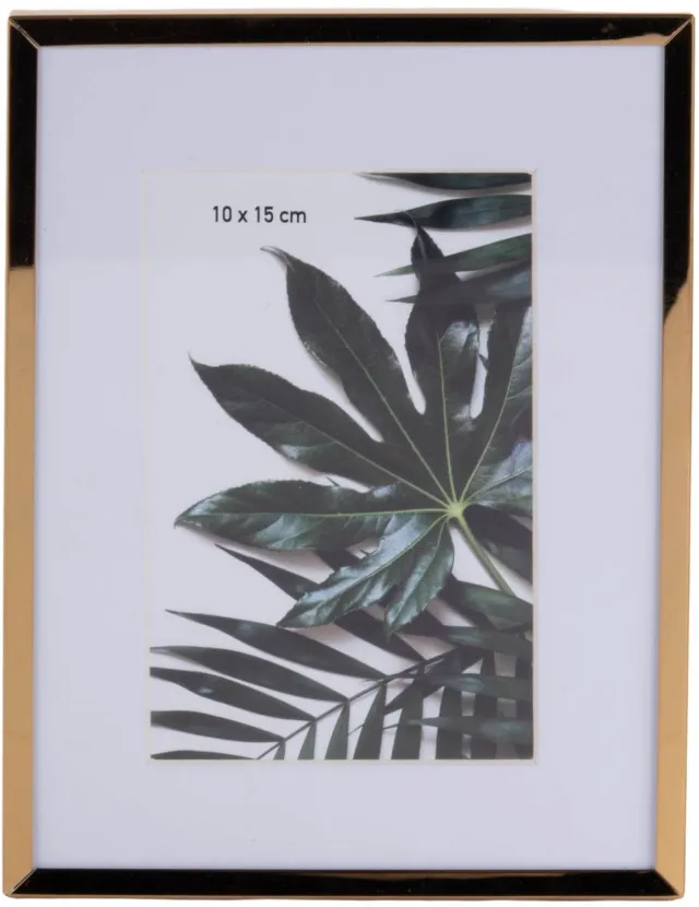 Home & Styling Collection Home Styling Collection - Metalen fotolijst met passe-partout, 20,8 x 15,5 x 1 cm Goud