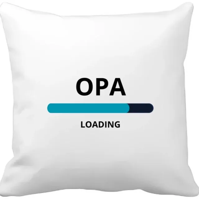 Akyol opa loading Kussen hoes - Opa - ochtendkoffie laden - verjaardagscadeau - verjaardag - cadeau - cadeautje voor opa - opa artikelen - kado - geschenk - gift - 40 bij 40 cm Multicolor