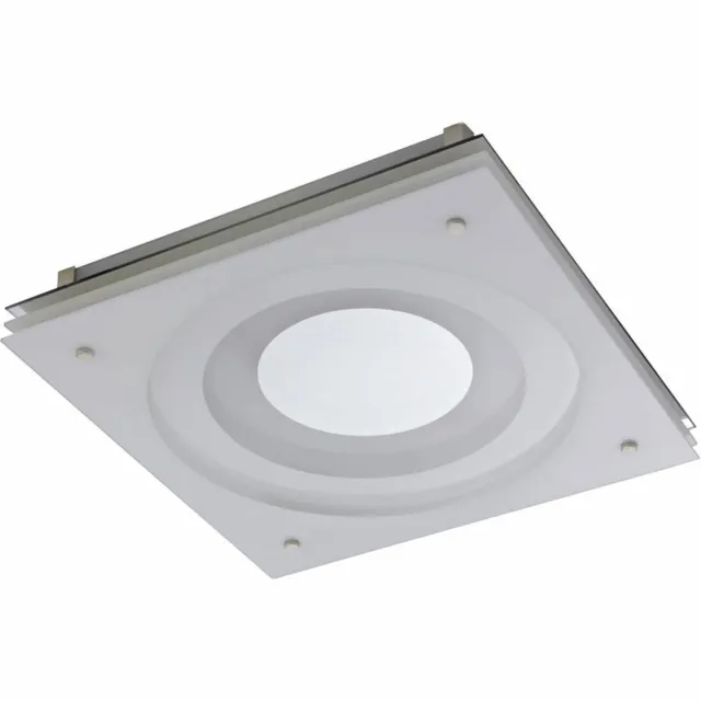 EGLO Plafondlamp metaal wit satijn zilver