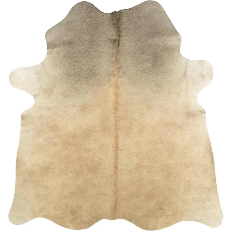 vidaXL Vloerkleed 150x170 cm echte runderhuid beige